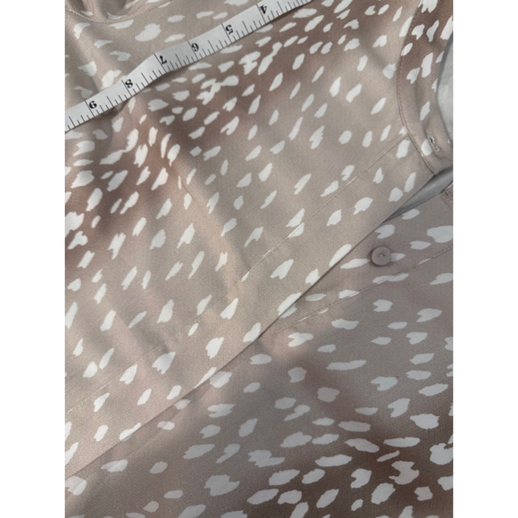 TUCKERMUCK Beige & White Antelope Print ButtonRoyal Shirt Dress L - Picture 12 of 15